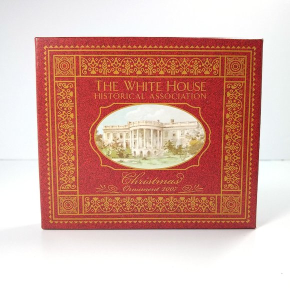 2007 Gold-plated White House Christmas Ornament The Wedding Cleveland, Orig Box - Picture 7 of 10